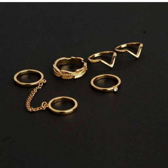 6 piece set midi rings - Picture 2 of 4